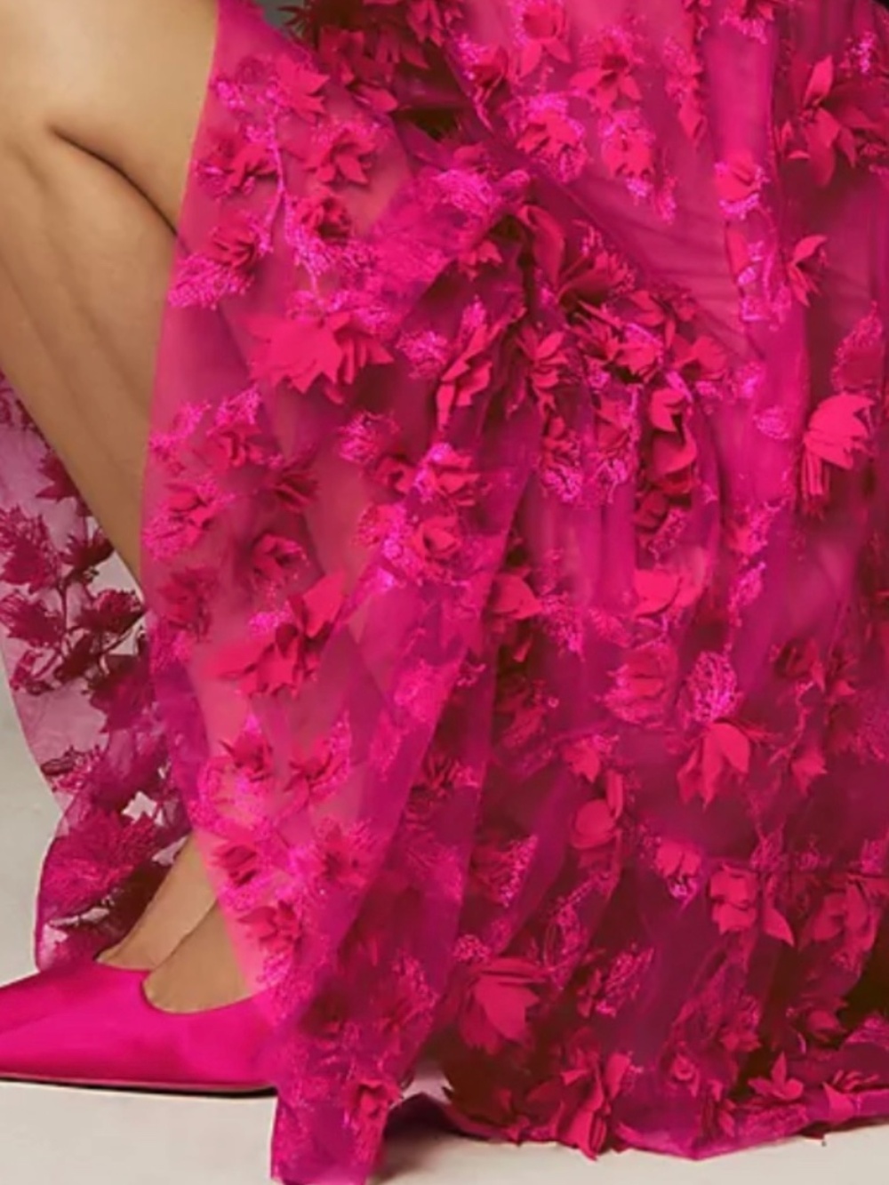 Vintage Eva Franco flower tulle skirt